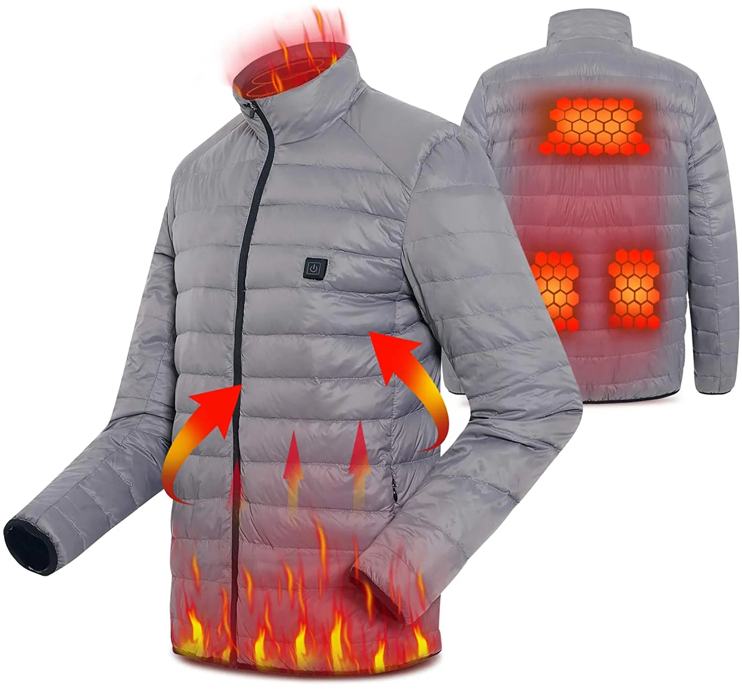 3s Unisex Heated Jacket , USB Electric Heated Puffer Hoodie