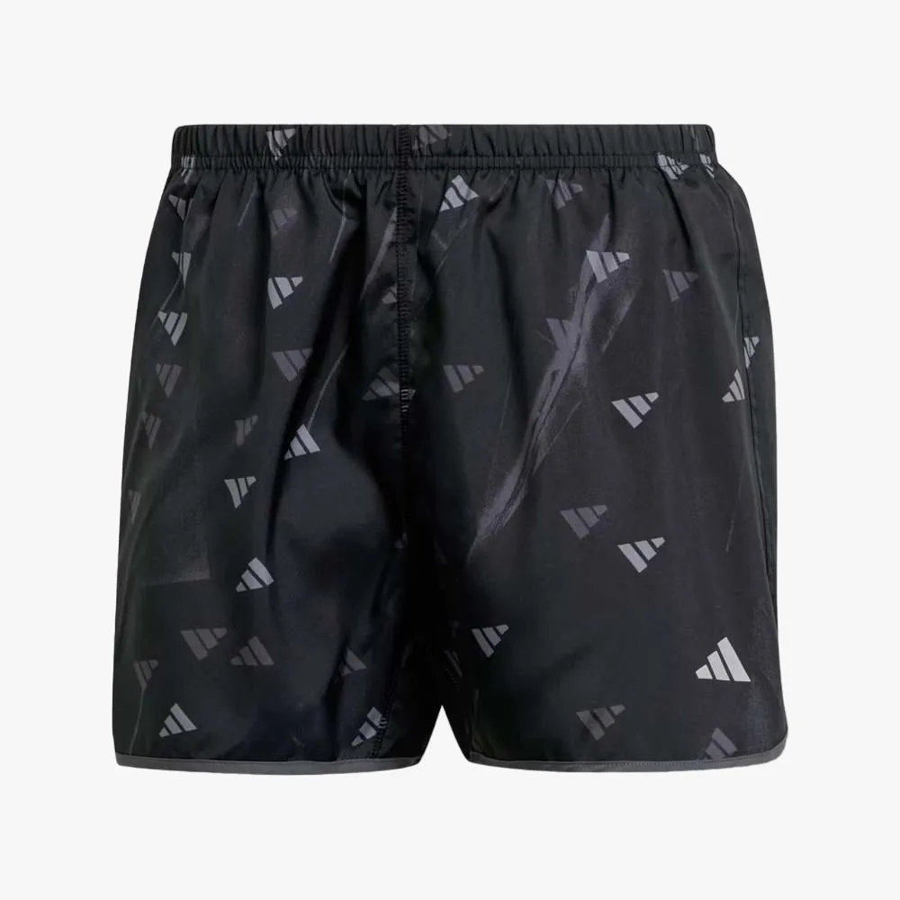 Adidas Mens Run It Brand Love Shorts Black