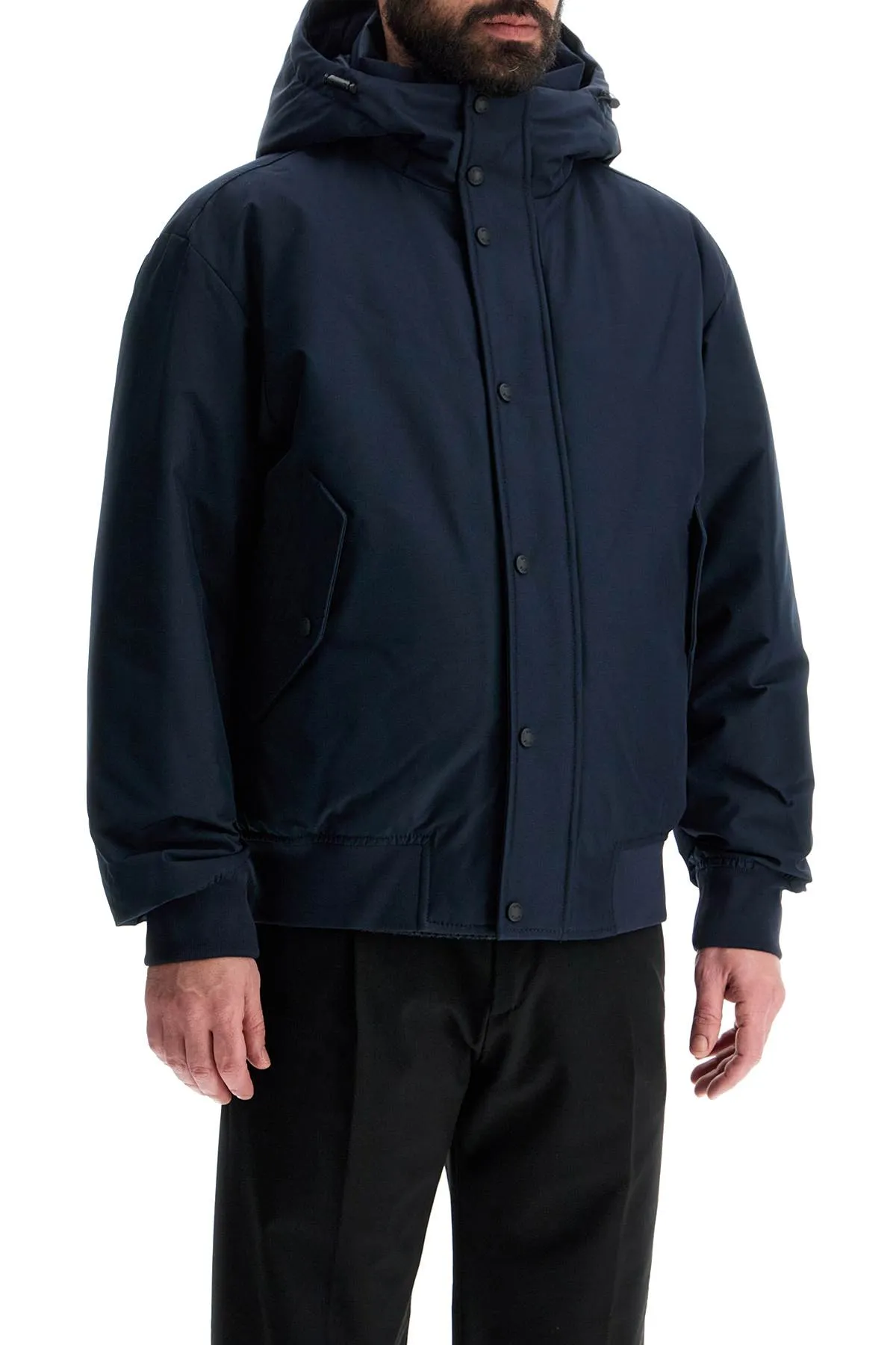 Adjustable Hooded Polyester Coat