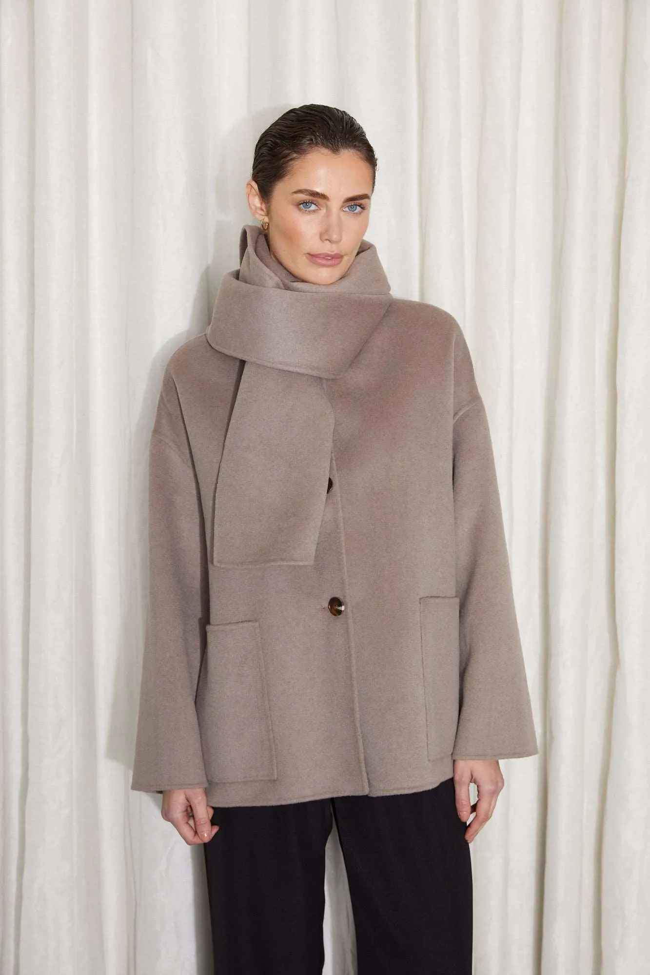 ALKEN COAT TAUPE