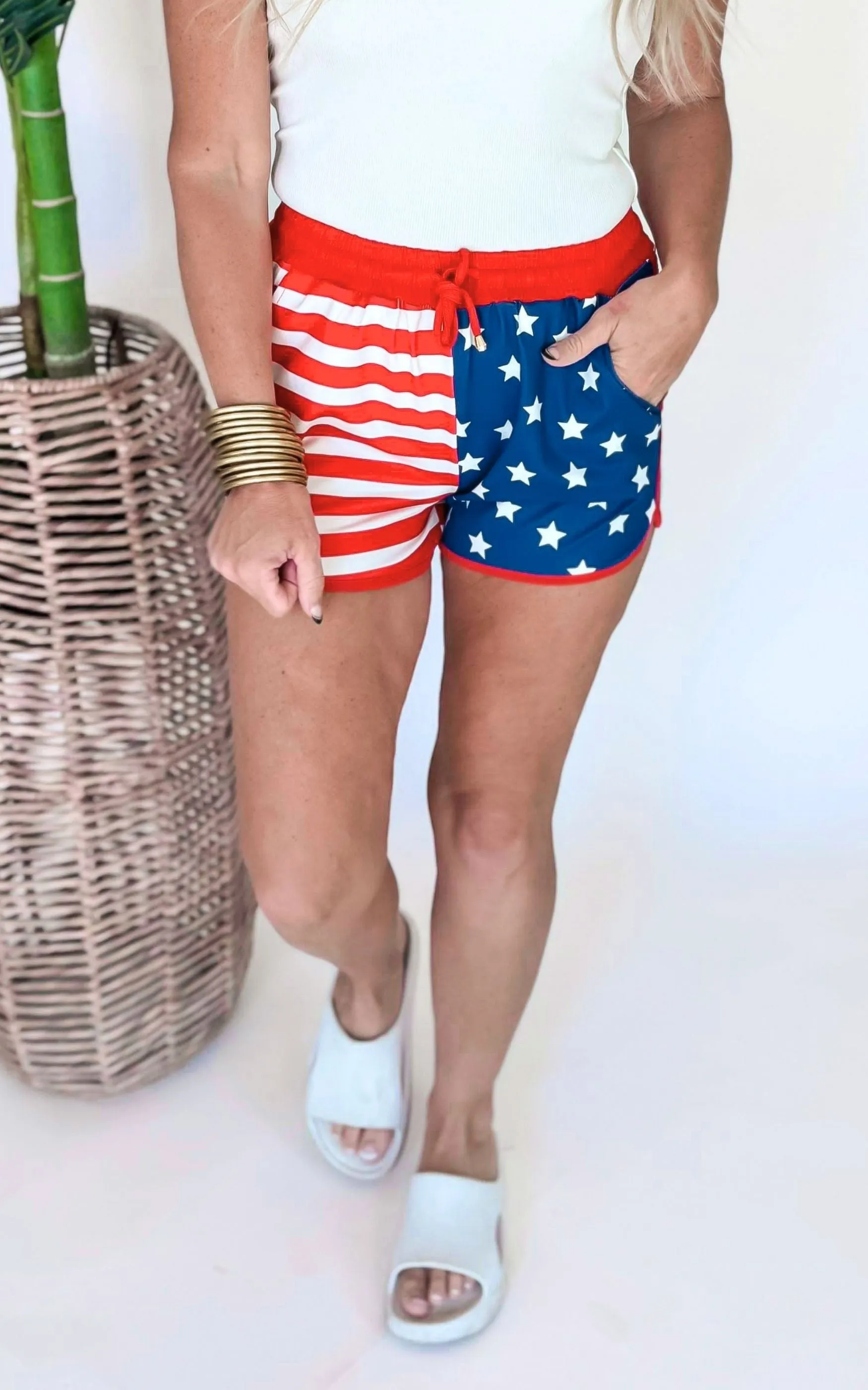 All American Drawstring Everyday Shorts - Final Sale