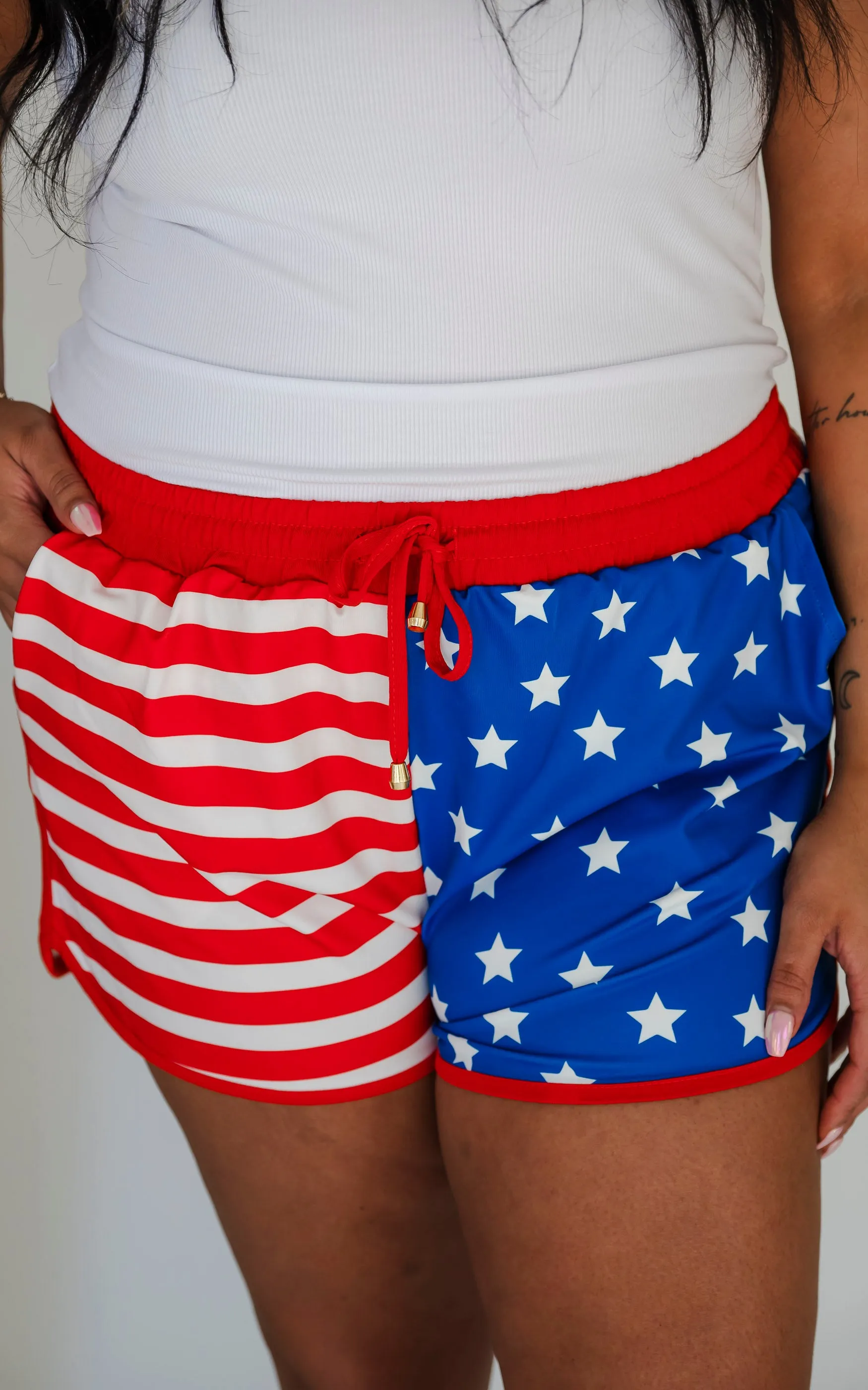 All American Drawstring Everyday Shorts - Final Sale