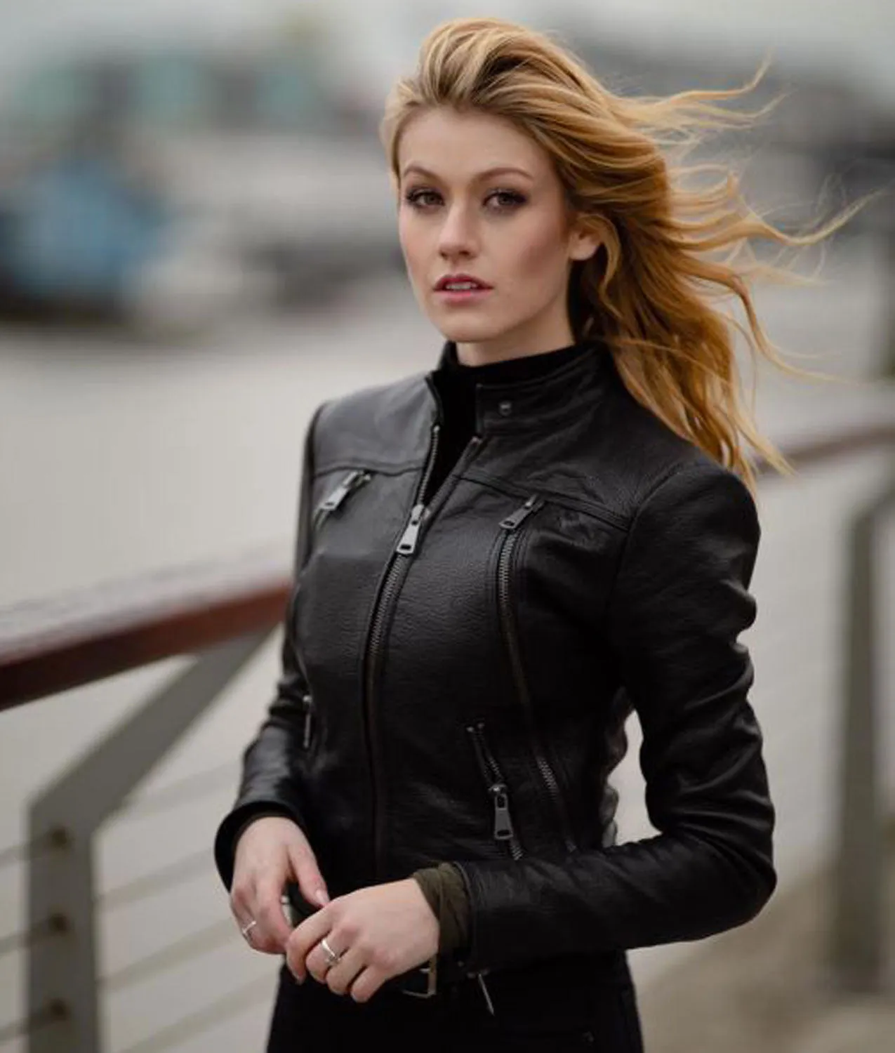 Arrow Katherine Mcnamara Leather Jacket | Women Celebrity Leather Jacket