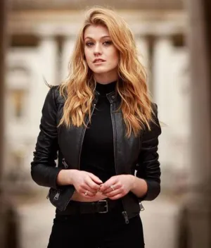 Arrow Katherine Mcnamara Leather Jacket | Women Celebrity Leather Jacket