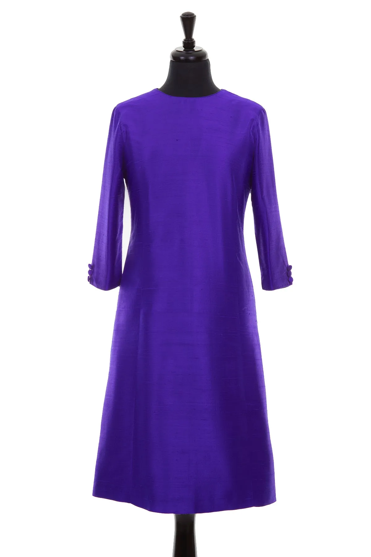 Bardot Dress in Deep Violet