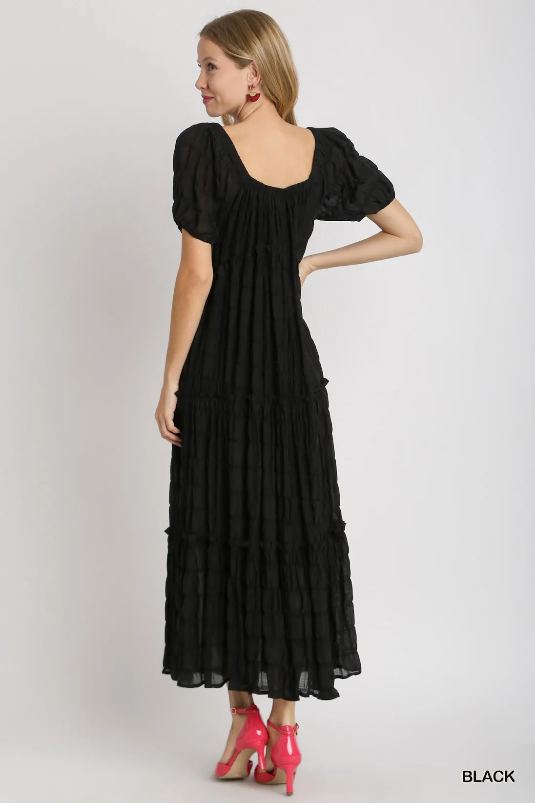 Black Tiered Maxi Dress