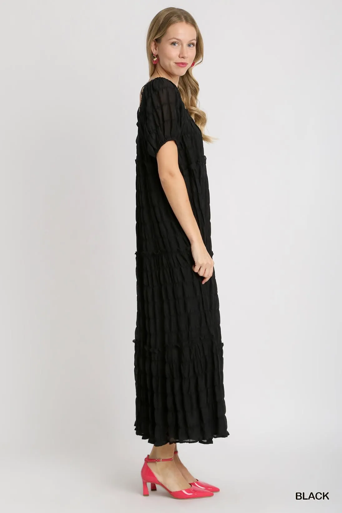 Black Tiered Maxi Dress