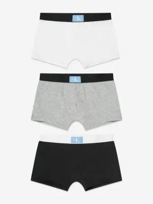 Calvin Klein Boys Boxer Shorts Set (3 Pack) in White