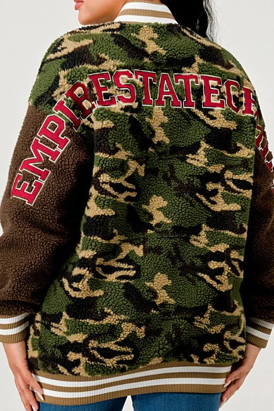 Camo Letterman Jacket