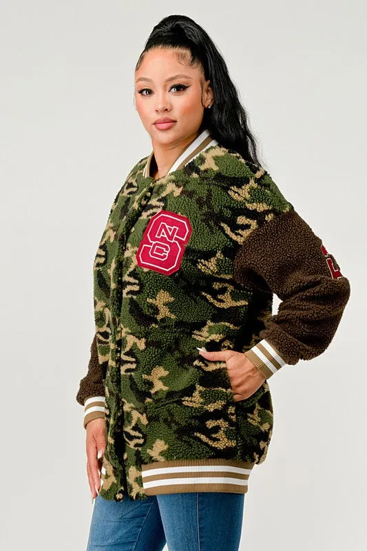 Camo Letterman Jacket