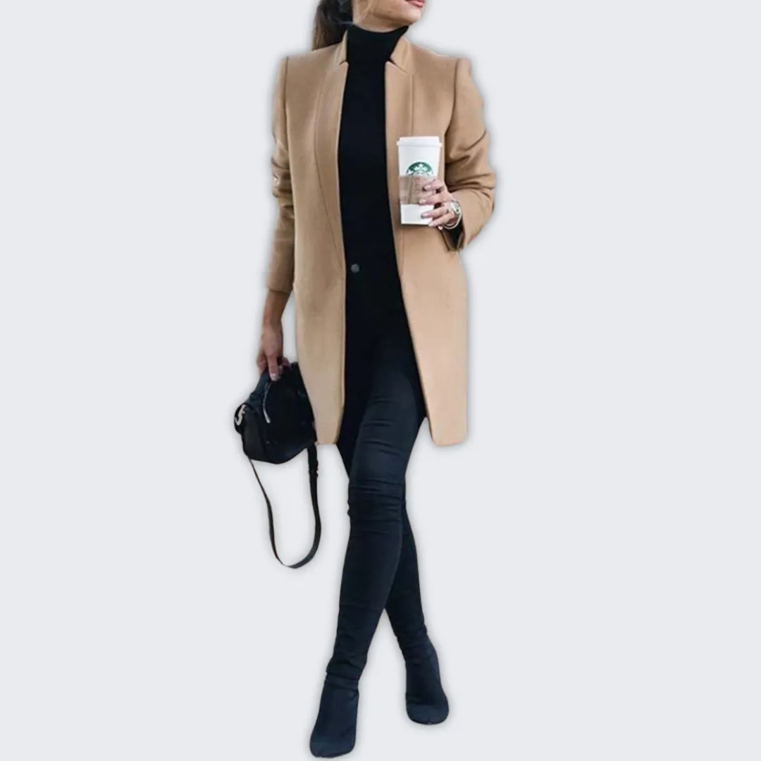 Chic High Collar Women's Winter Coat for Elegance & Warmth