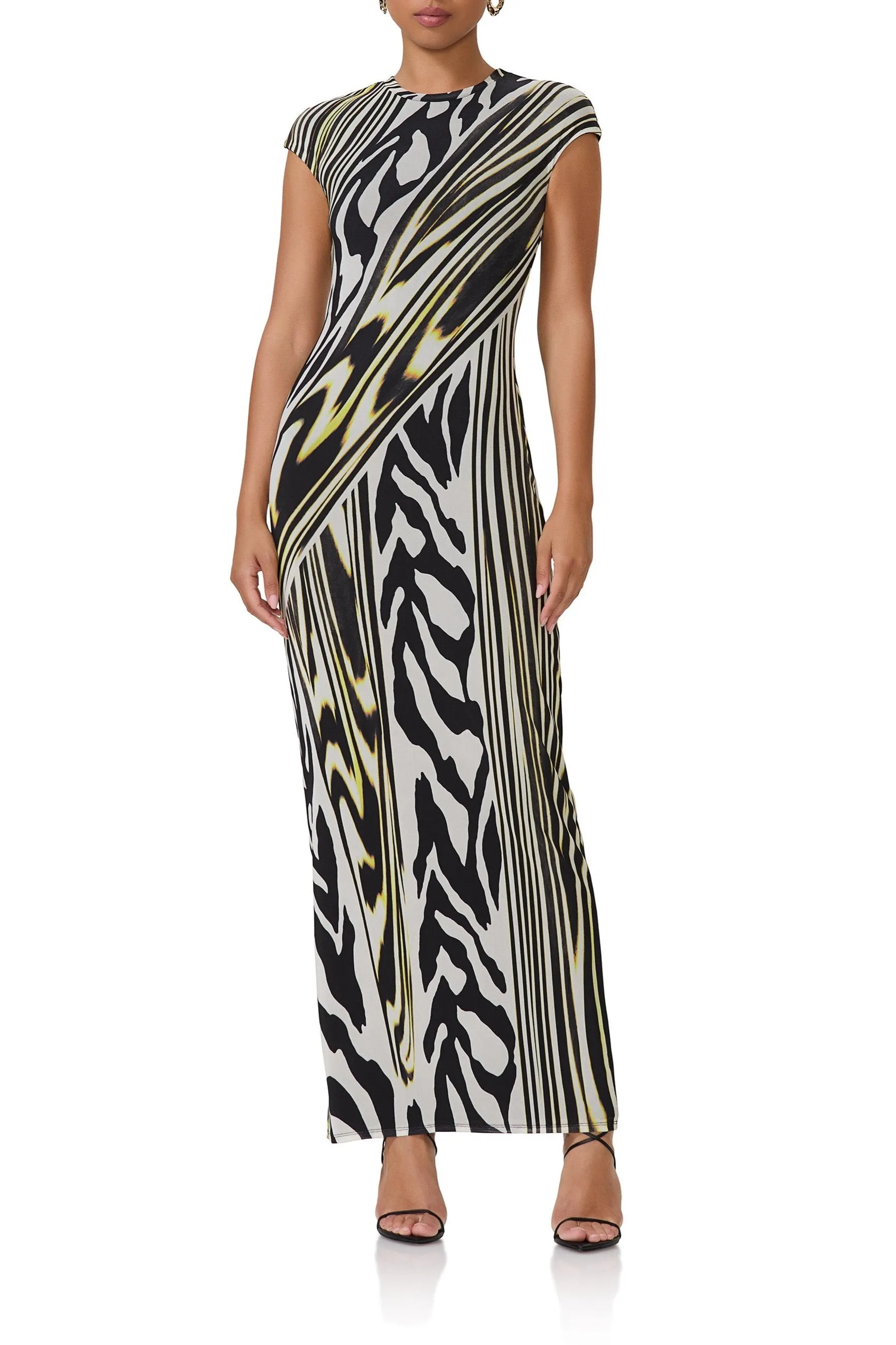 Cody Maxi Dress - Zebra Lime