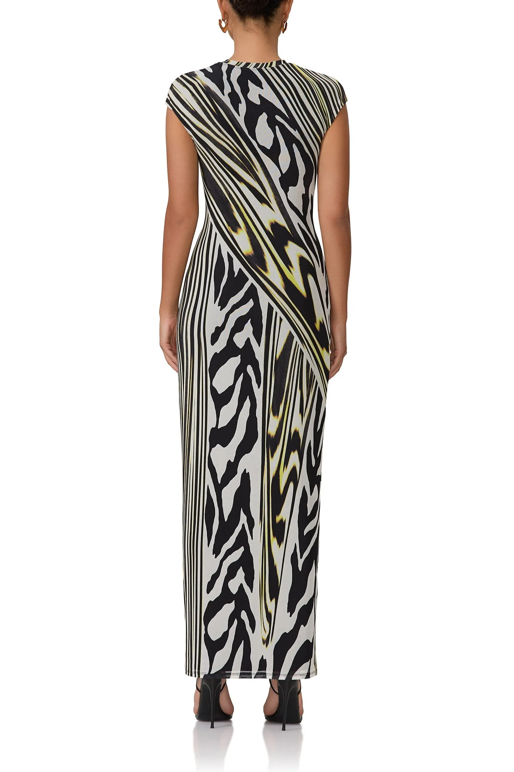 Cody Maxi Dress - Zebra Lime