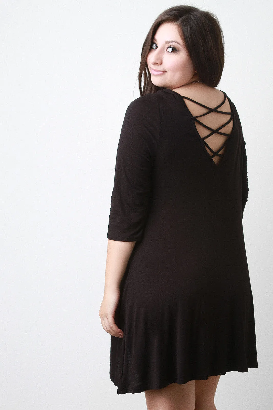 Criss-Cross Back Shift Dress