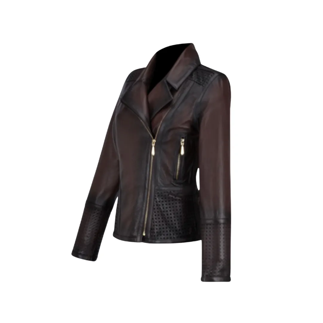 Cuadra JC177 LD Brown Cutout Jacket