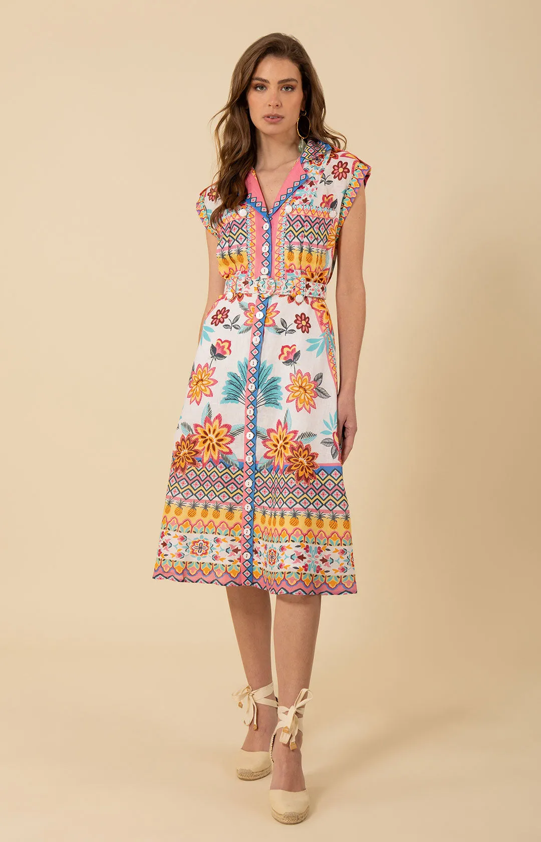 Daniela Midi Linen Dress