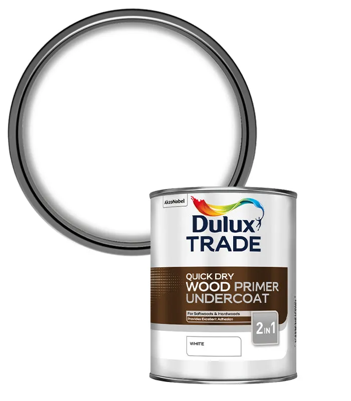 Dulux Trade Quick Dry Wood Primer and Undercoat - White