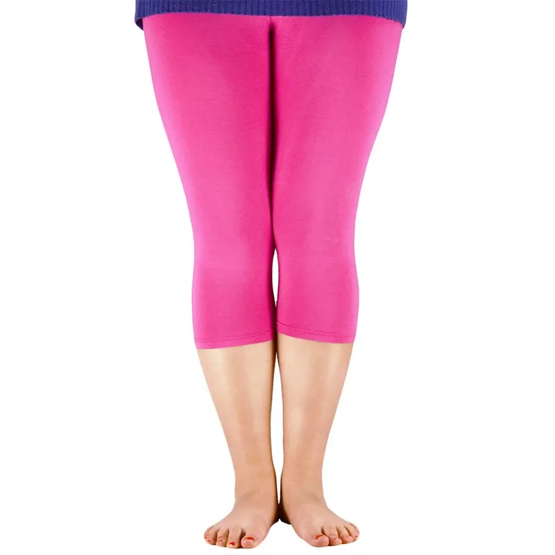 Elastic Waist Plus Sizes High Stretch Basic Pants & Workout Leggings