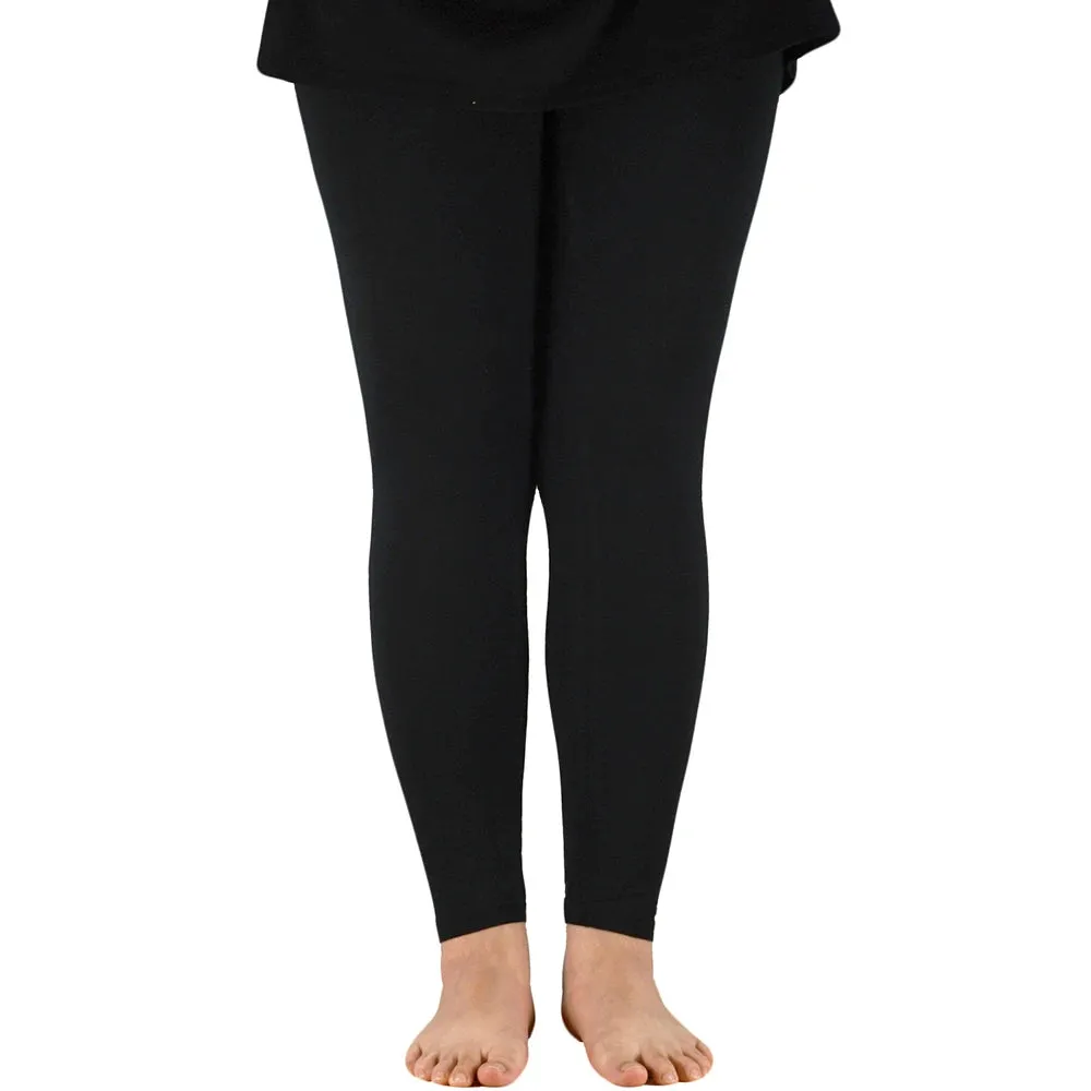 Elastic Waist Plus Sizes High Stretch Basic Pants & Workout Leggings