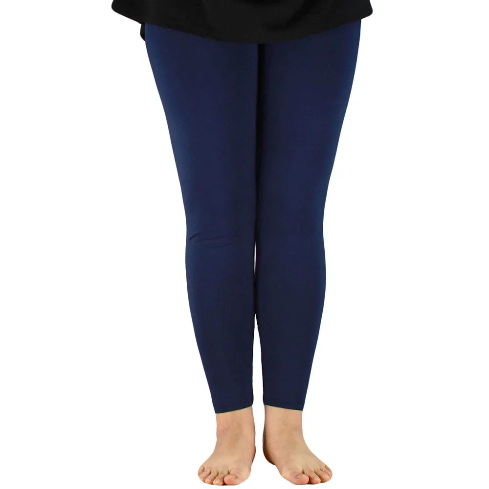 Elastic Waist Plus Sizes High Stretch Basic Pants & Workout Leggings