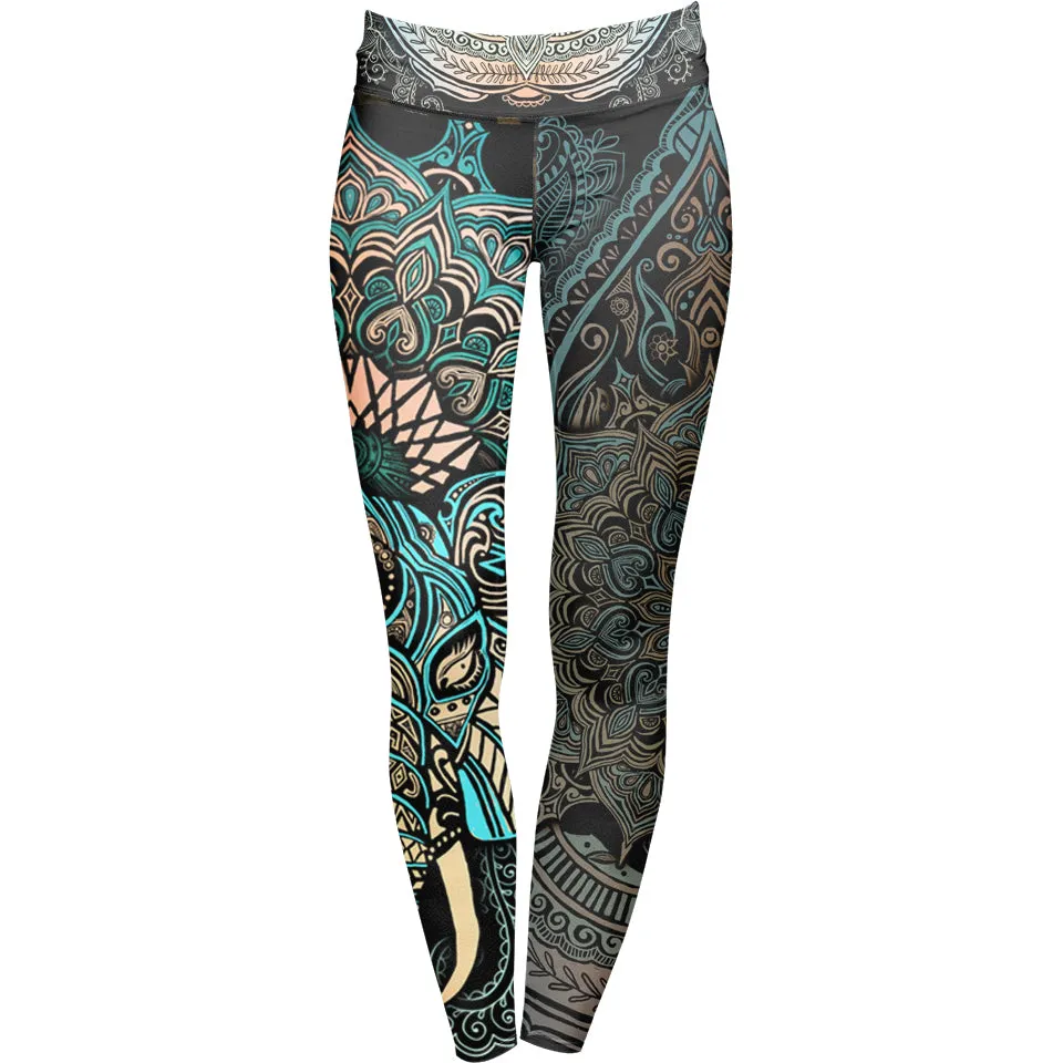 Elephant Mandala Leggings - Spirit Edition