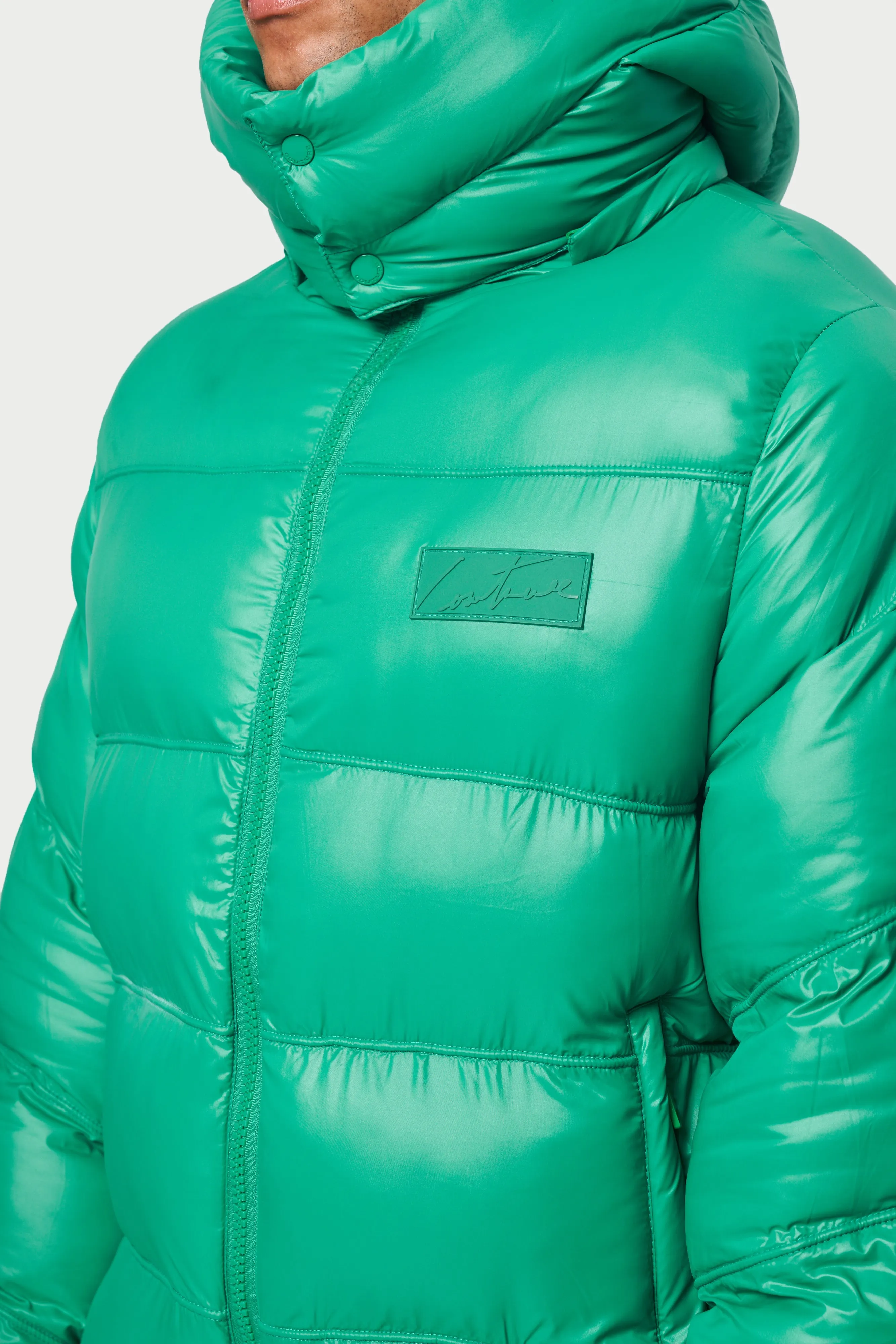 ESSENTIAL HIGH SHINE PUFFER - GREEN