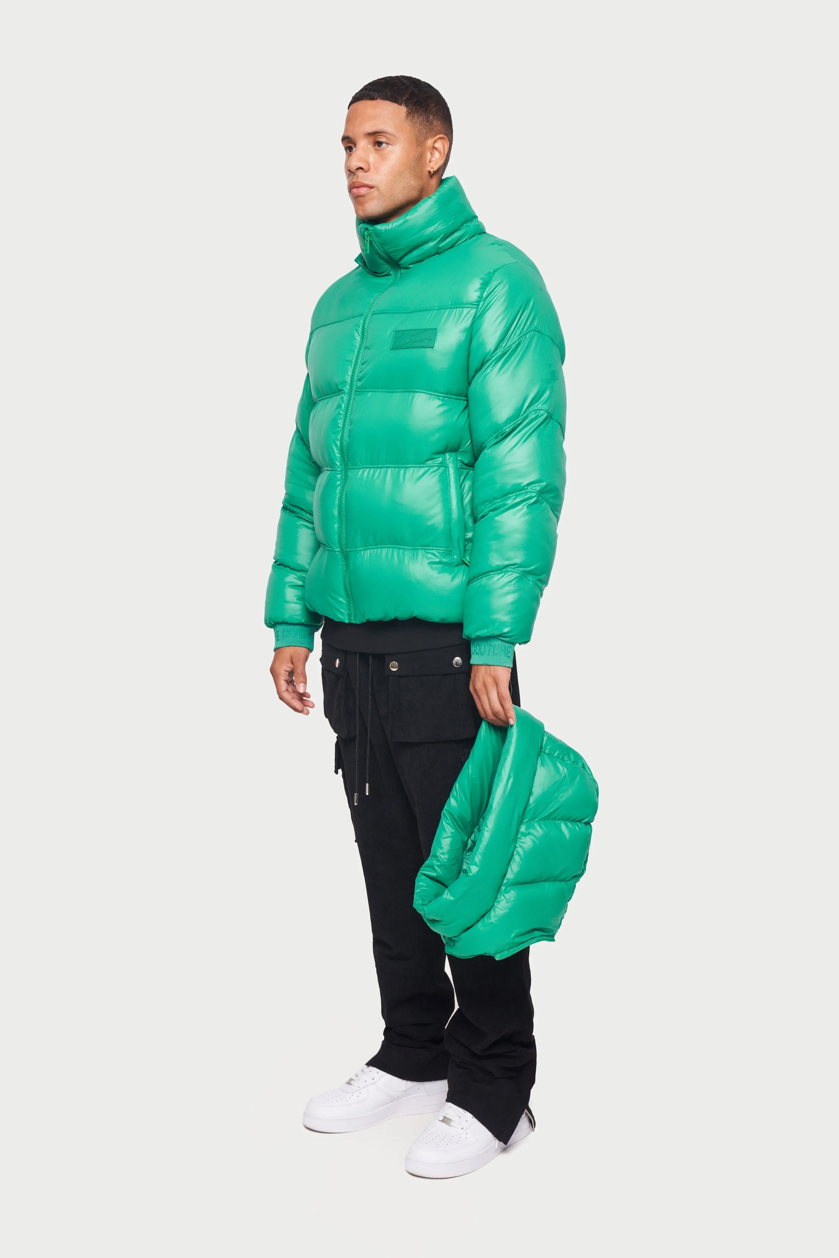 ESSENTIAL HIGH SHINE PUFFER - GREEN