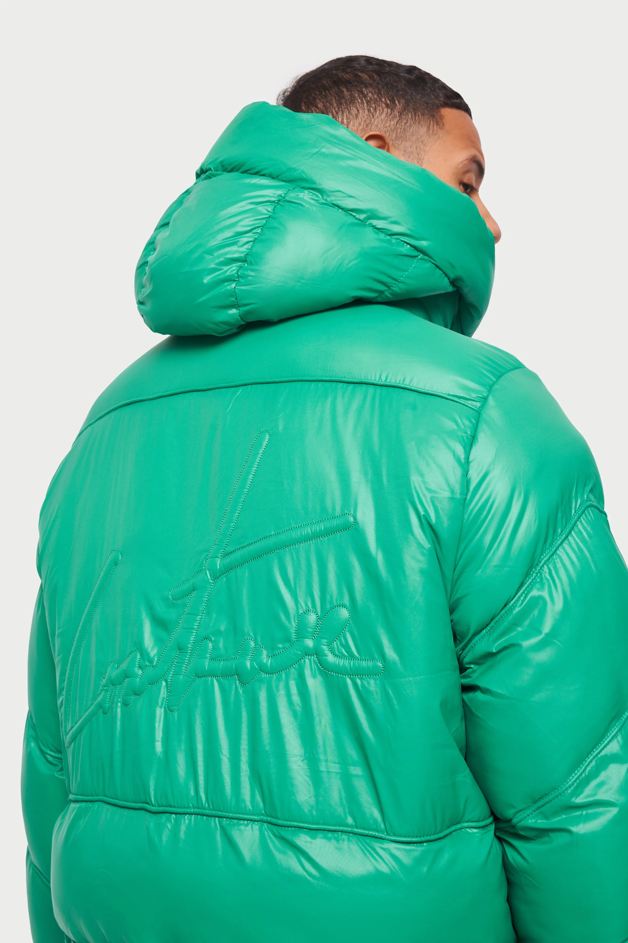 ESSENTIAL HIGH SHINE PUFFER - GREEN