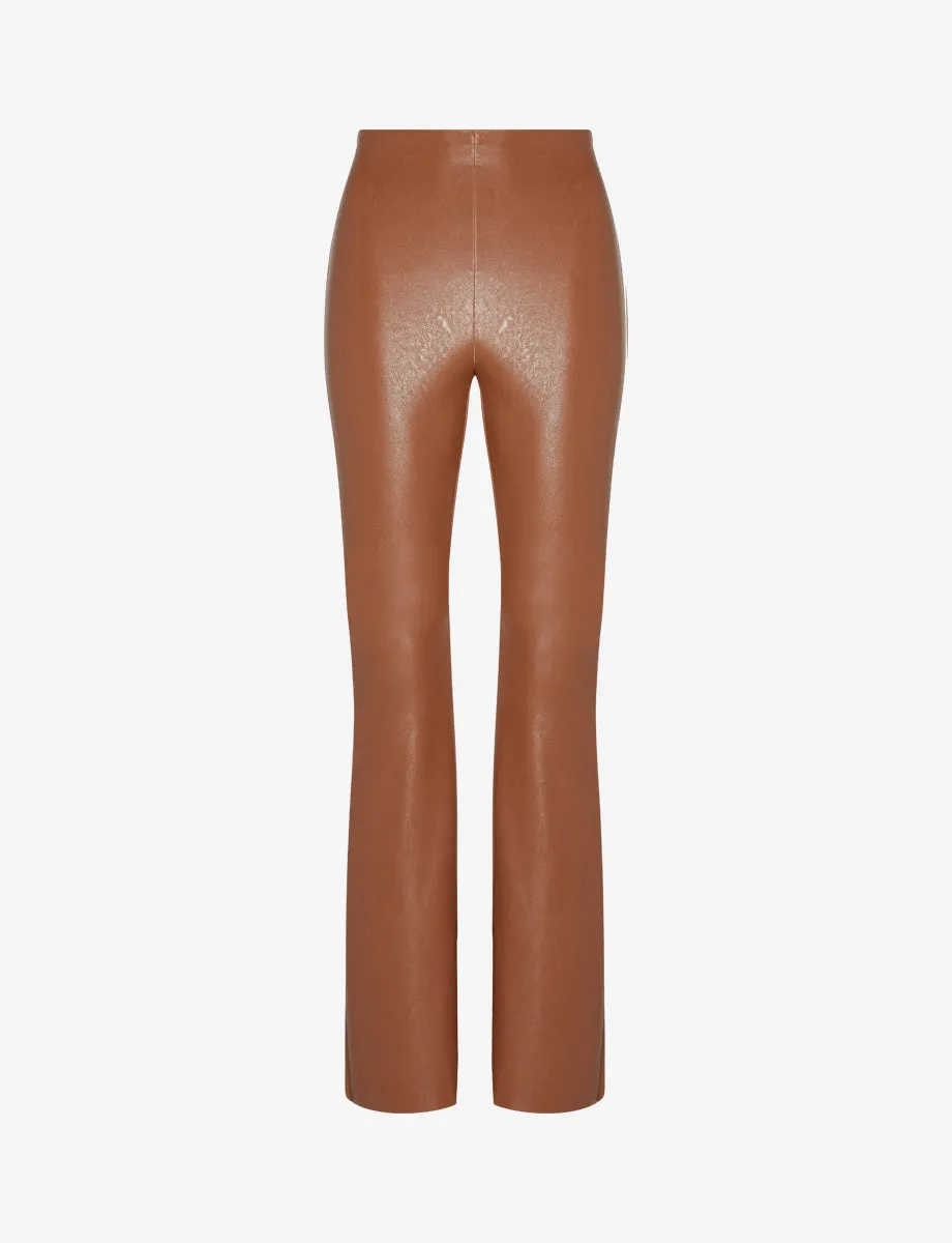 Faux Leather Flared Legging