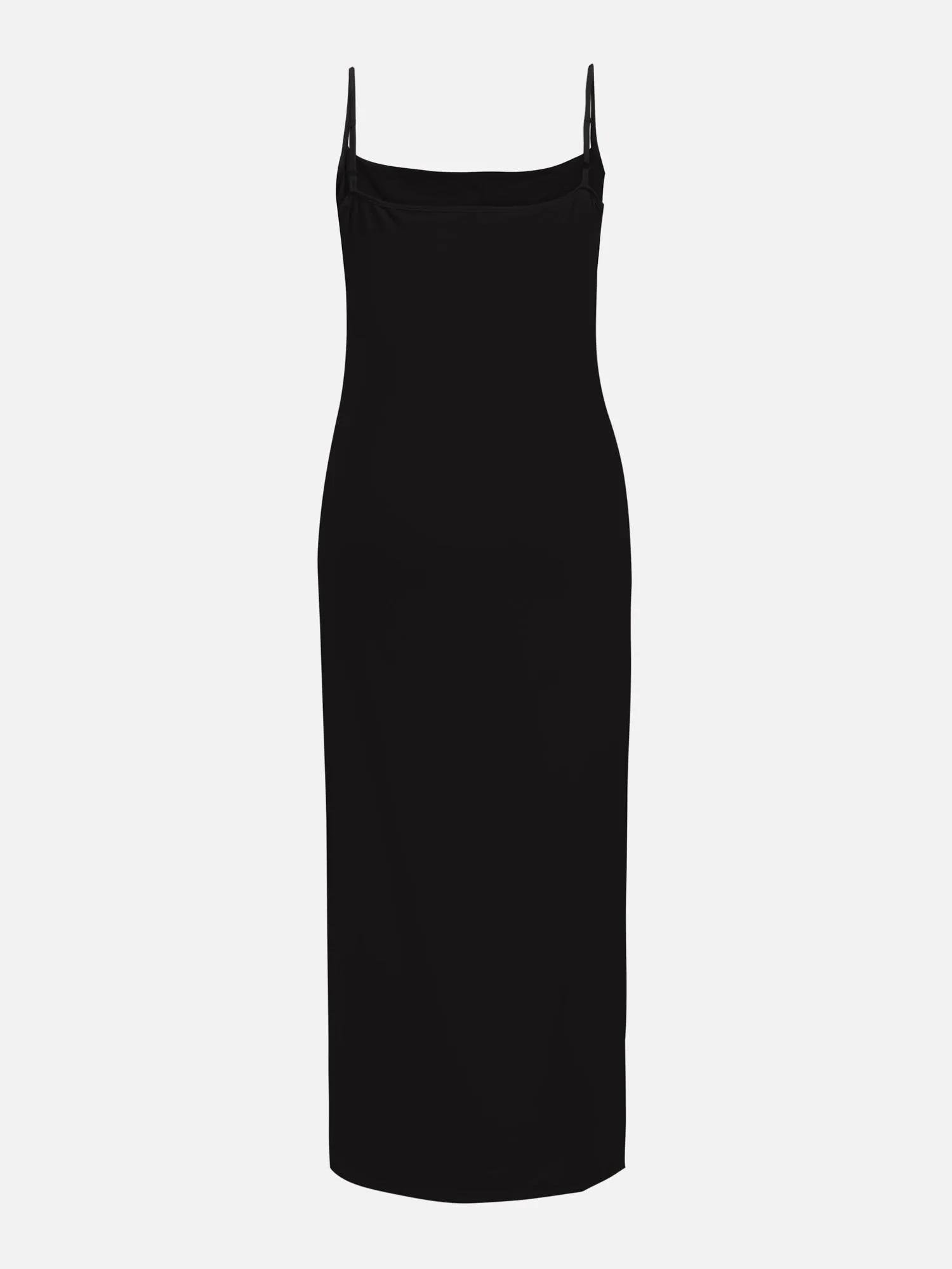 Gathered Slit Ruched Long Dress