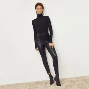 Harrington Legging - Vegan Stretch Leather :: Black