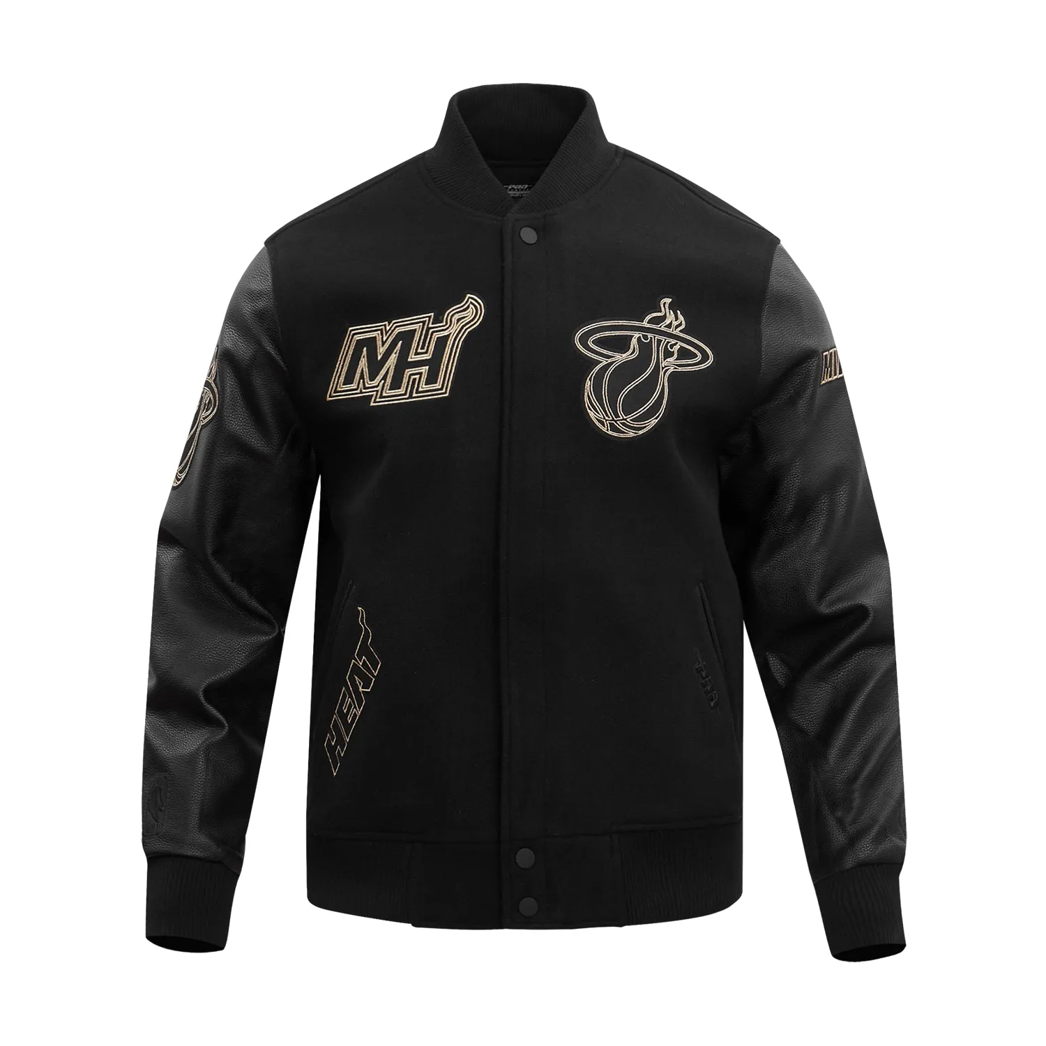 Heat Black Gold Varsity Jacket - Mens