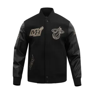 Heat Black Gold Varsity Jacket - Mens