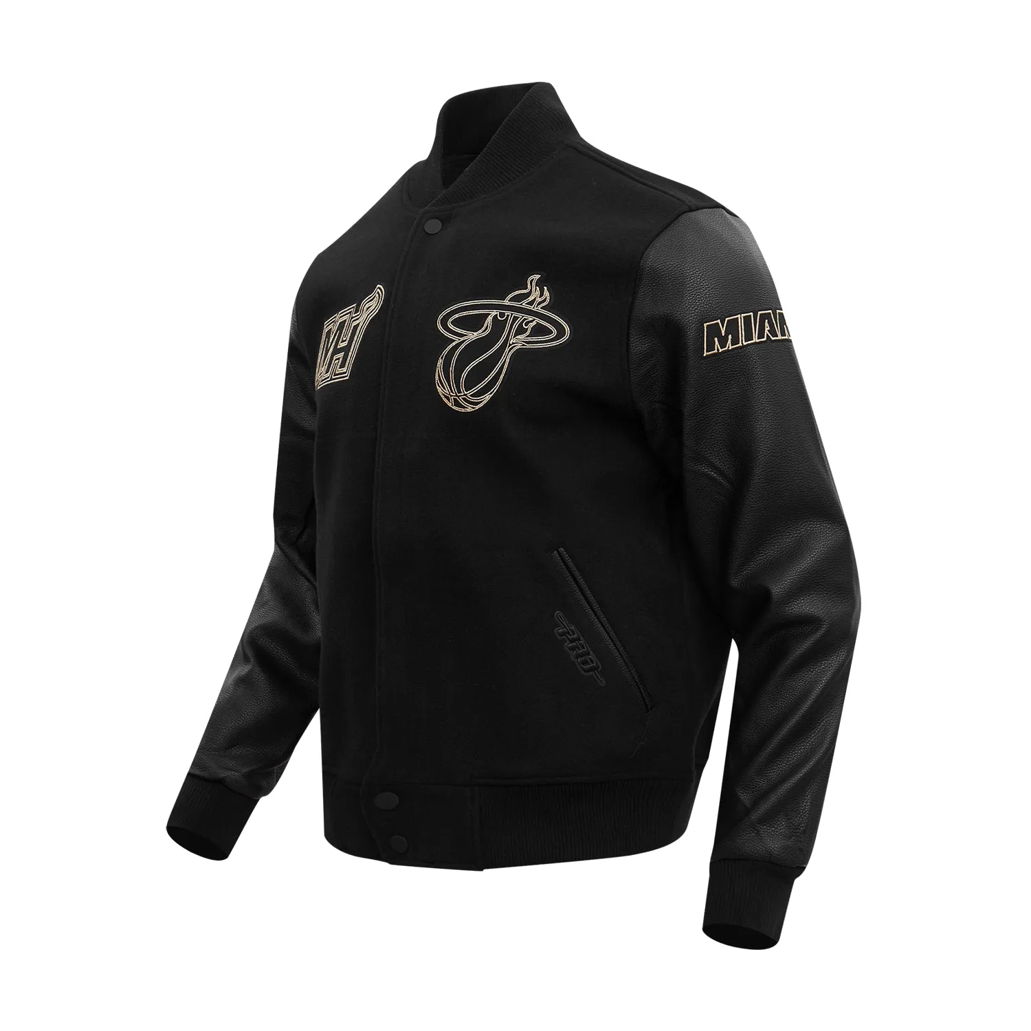 Heat Black Gold Varsity Jacket - Mens