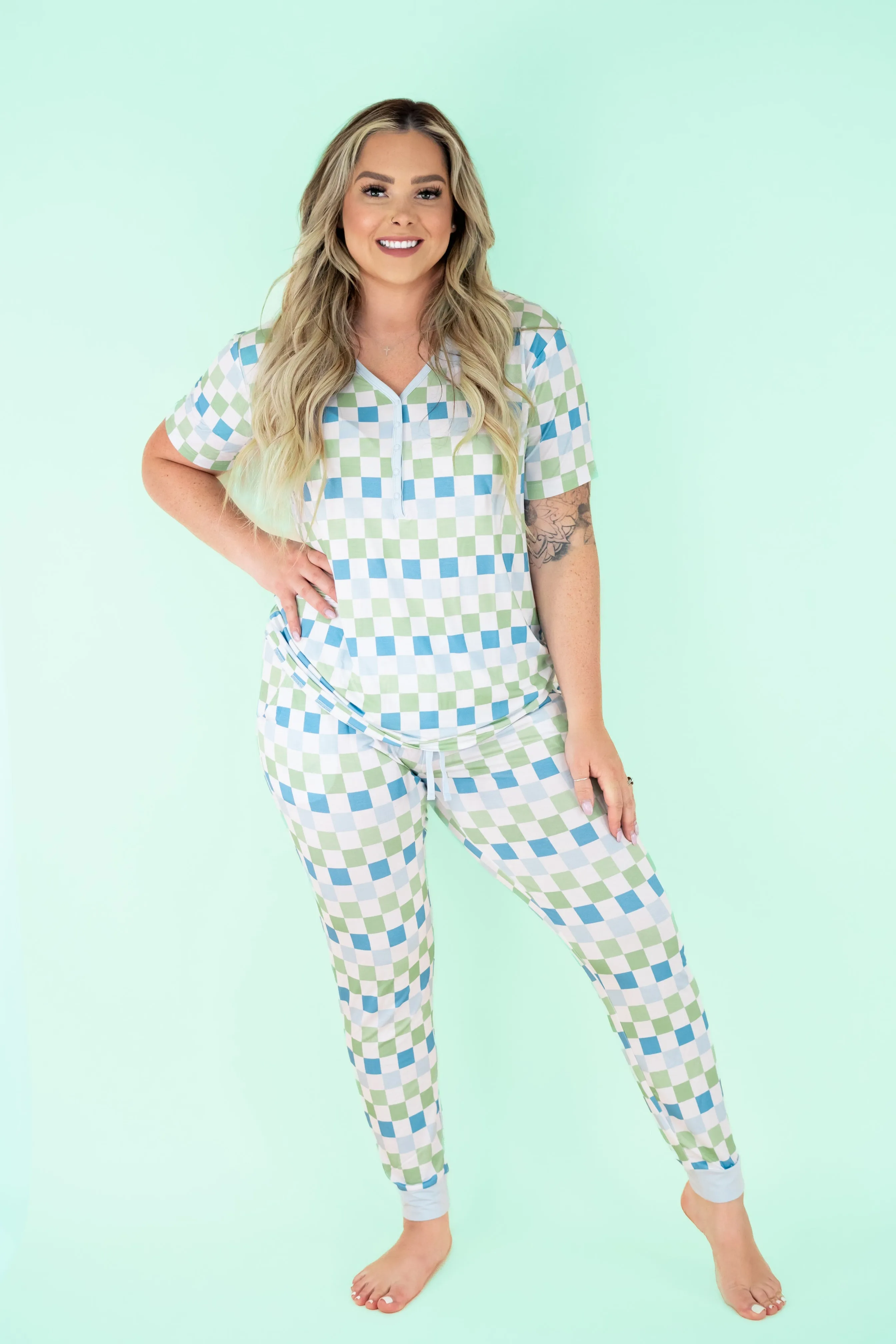 HIGH TIDE CHECKERS WOMEN'S JOGGER DREAM SET