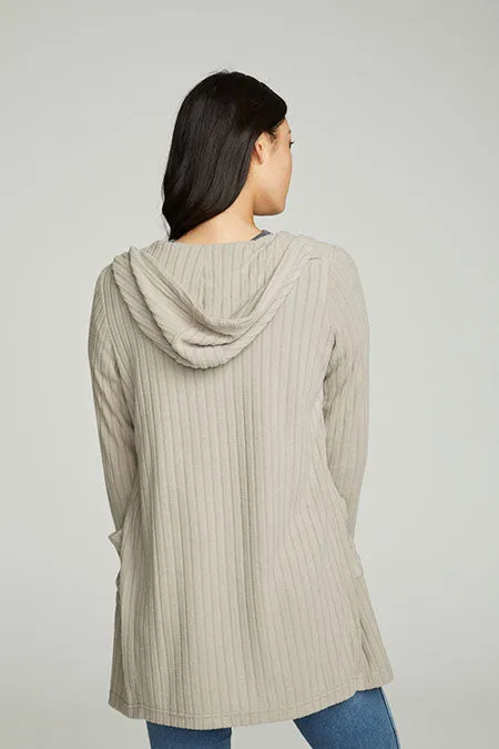 Hooded Open Duster Cardigan