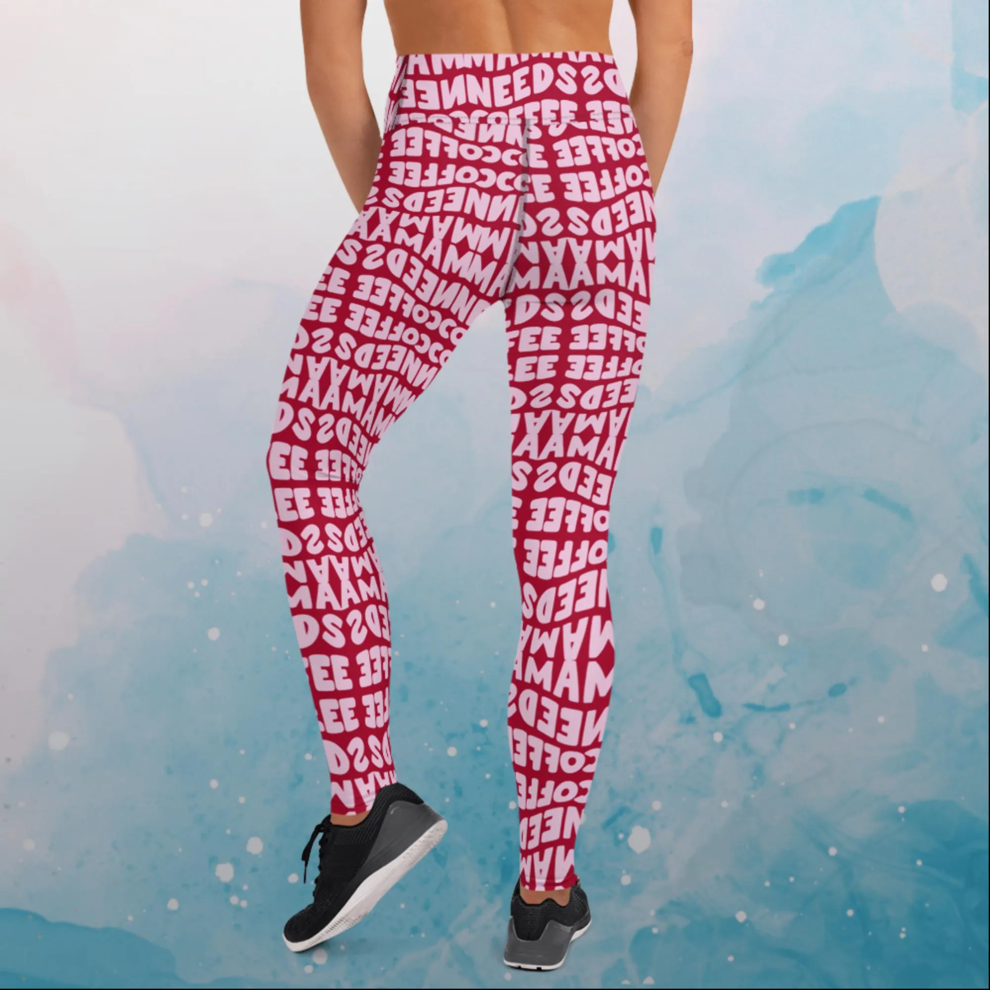 Hot Pink Comfy Leggings a Great Gift for Coffee Lovers