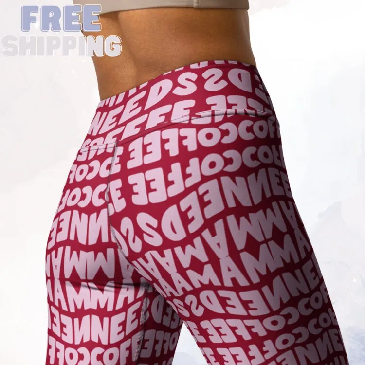 Hot Pink Comfy Leggings a Great Gift for Coffee Lovers