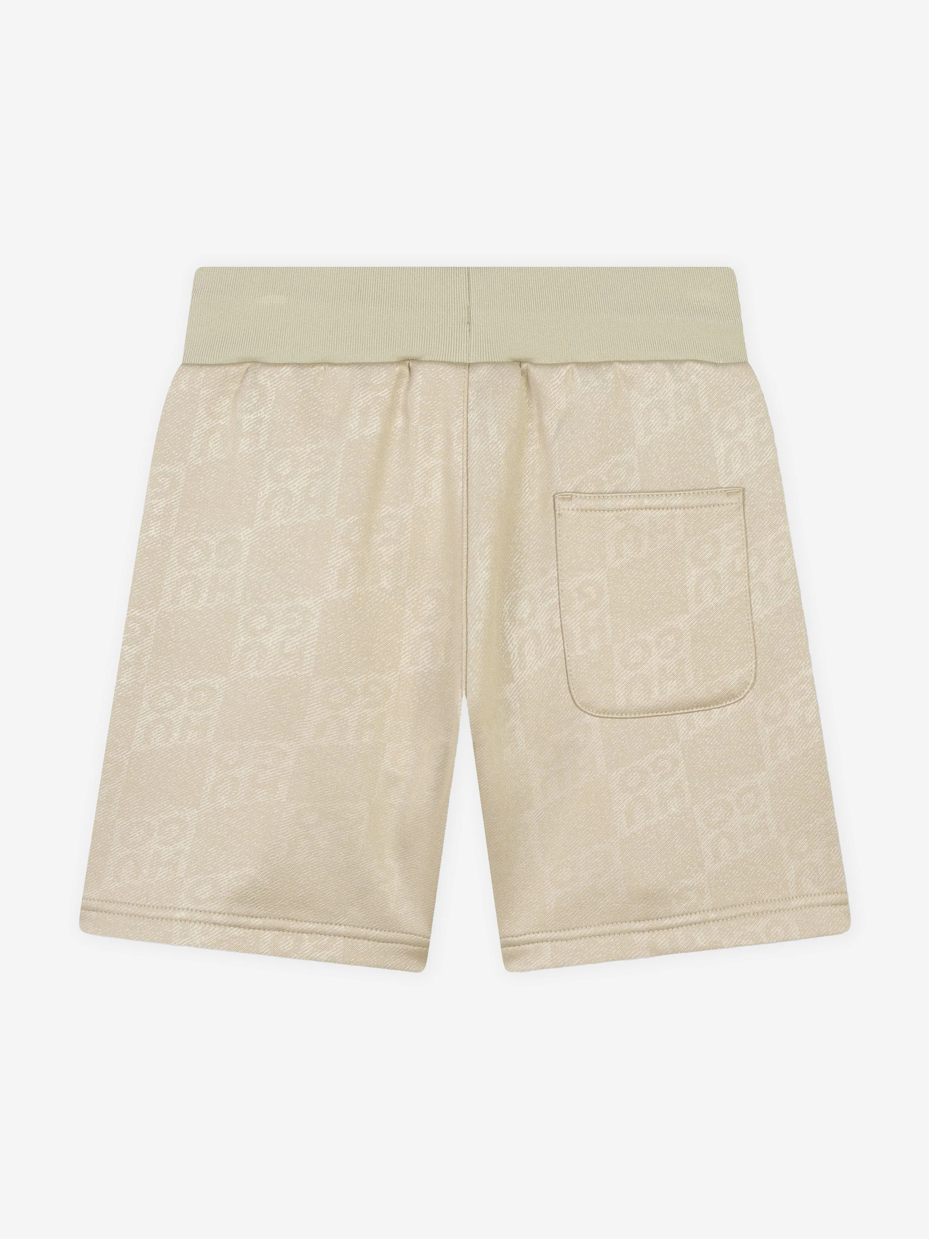 Hugo Boys Logo Shorts in Beige