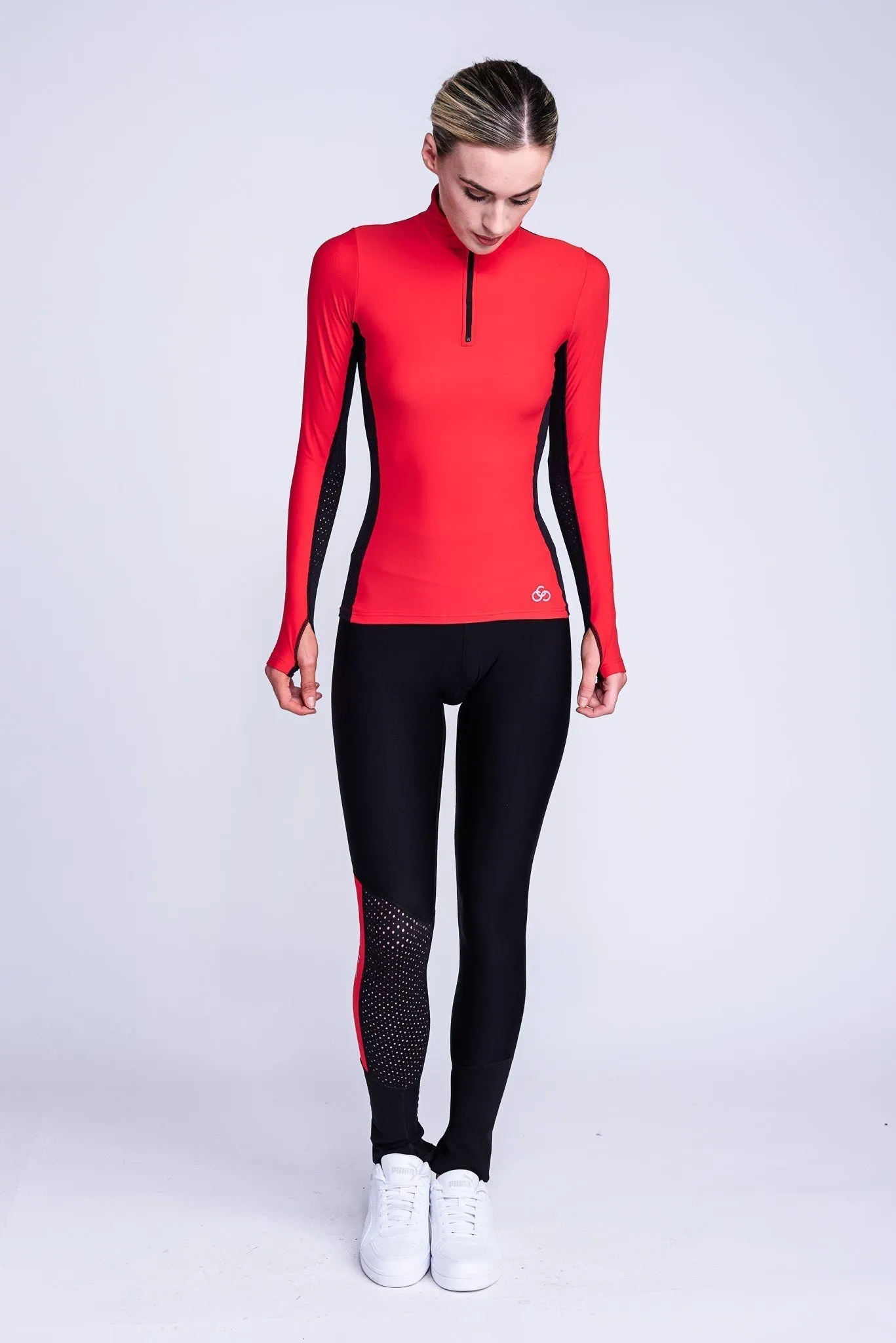 Inspire Non-Slip Leggings in Red