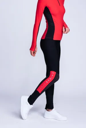 Inspire Non-Slip Leggings in Red