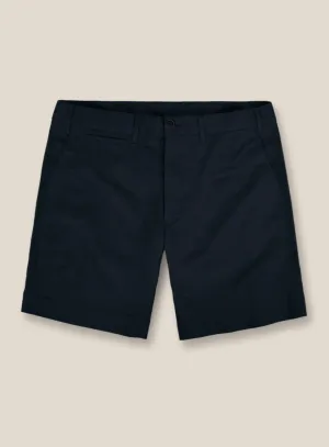 Italian Midnight Blue Cotton Stretch Shorts