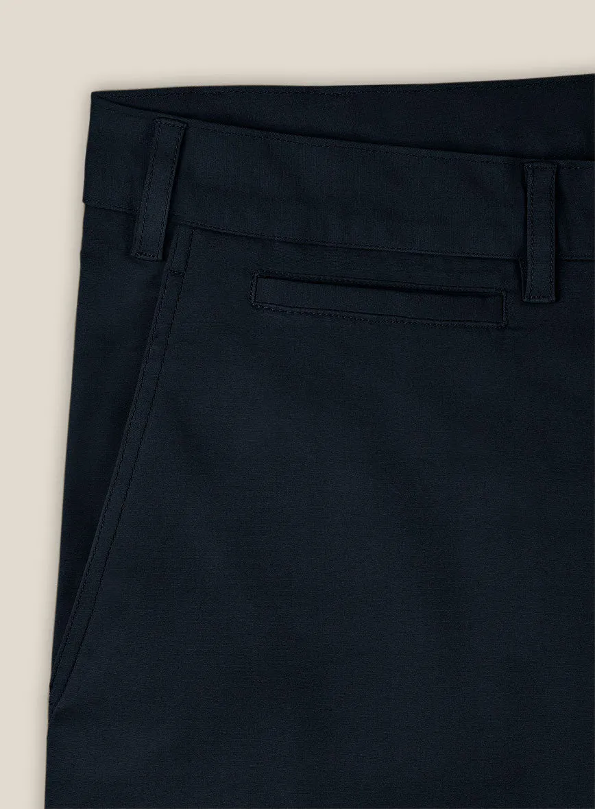 Italian Midnight Blue Cotton Stretch Shorts