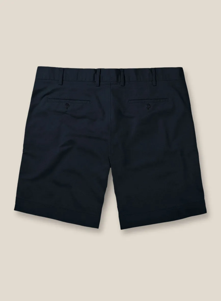 Italian Midnight Blue Cotton Stretch Shorts