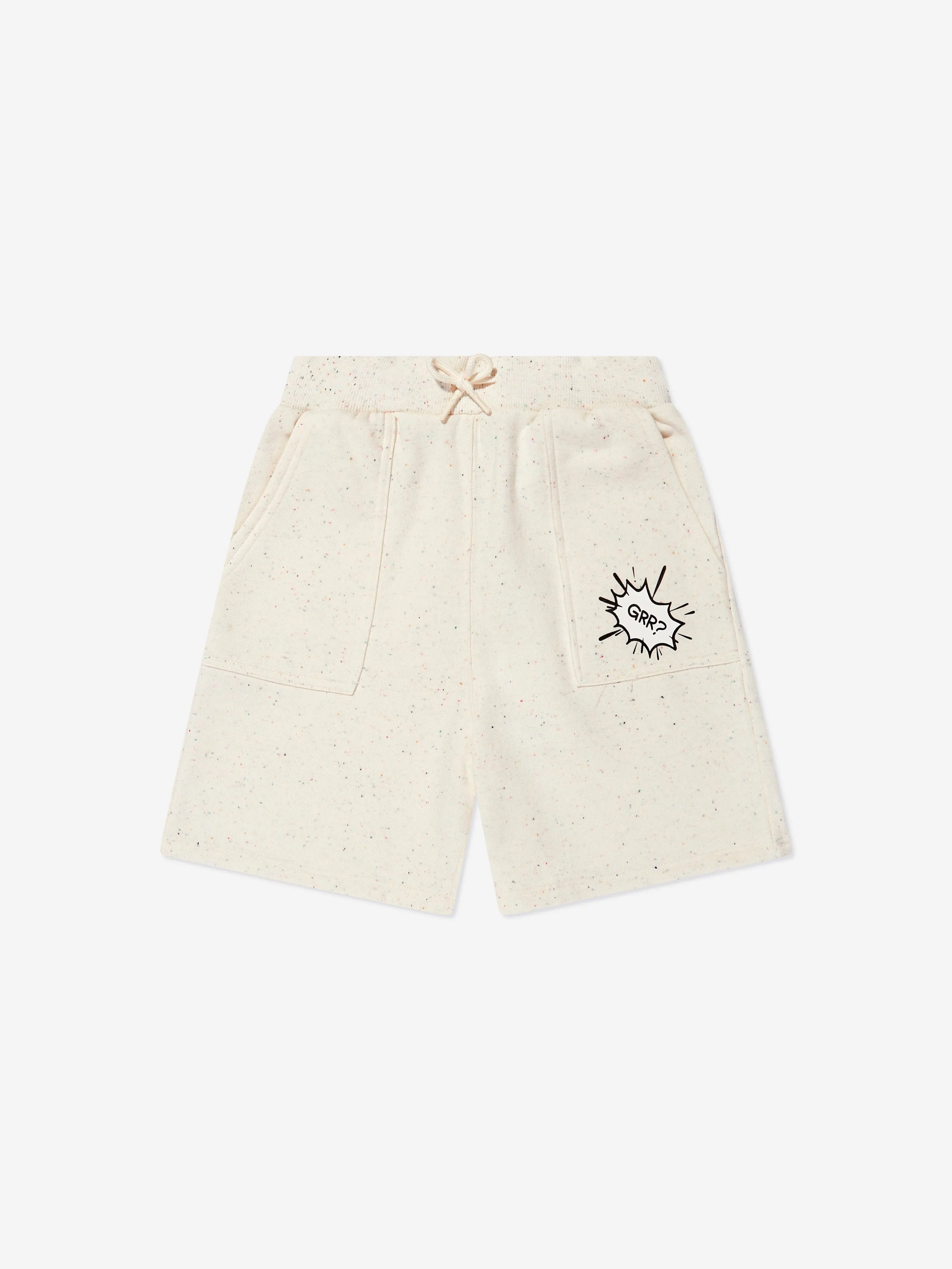 KENZO Boys Slogan Bermuda Shorts in ivory