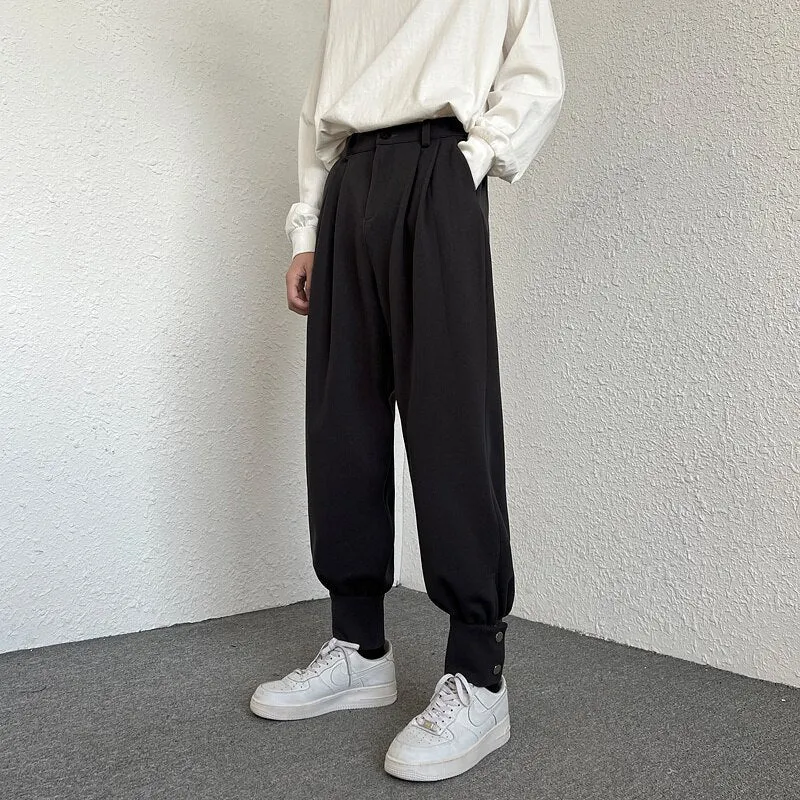 [Korean Style] Button Fly Casual Jogger Pants