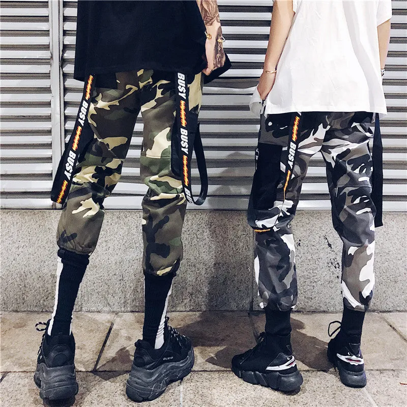 Men’s Busy Straps Camo Jogger Pants – Edgy Urban Style