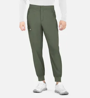 Men's Half Elastic Waistband Jogger Pant by Maevn XS-3XL / Olive