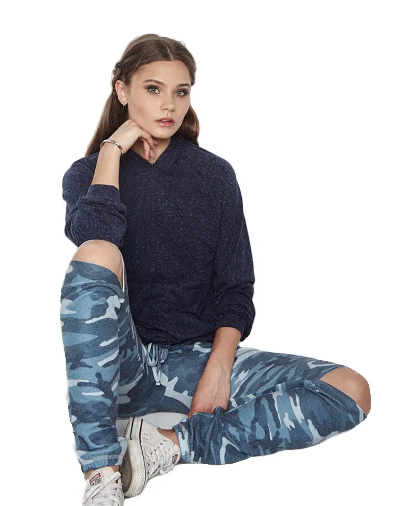 Michael Lauren Jonas Jogger w/Knee Slits in Ocean Camo