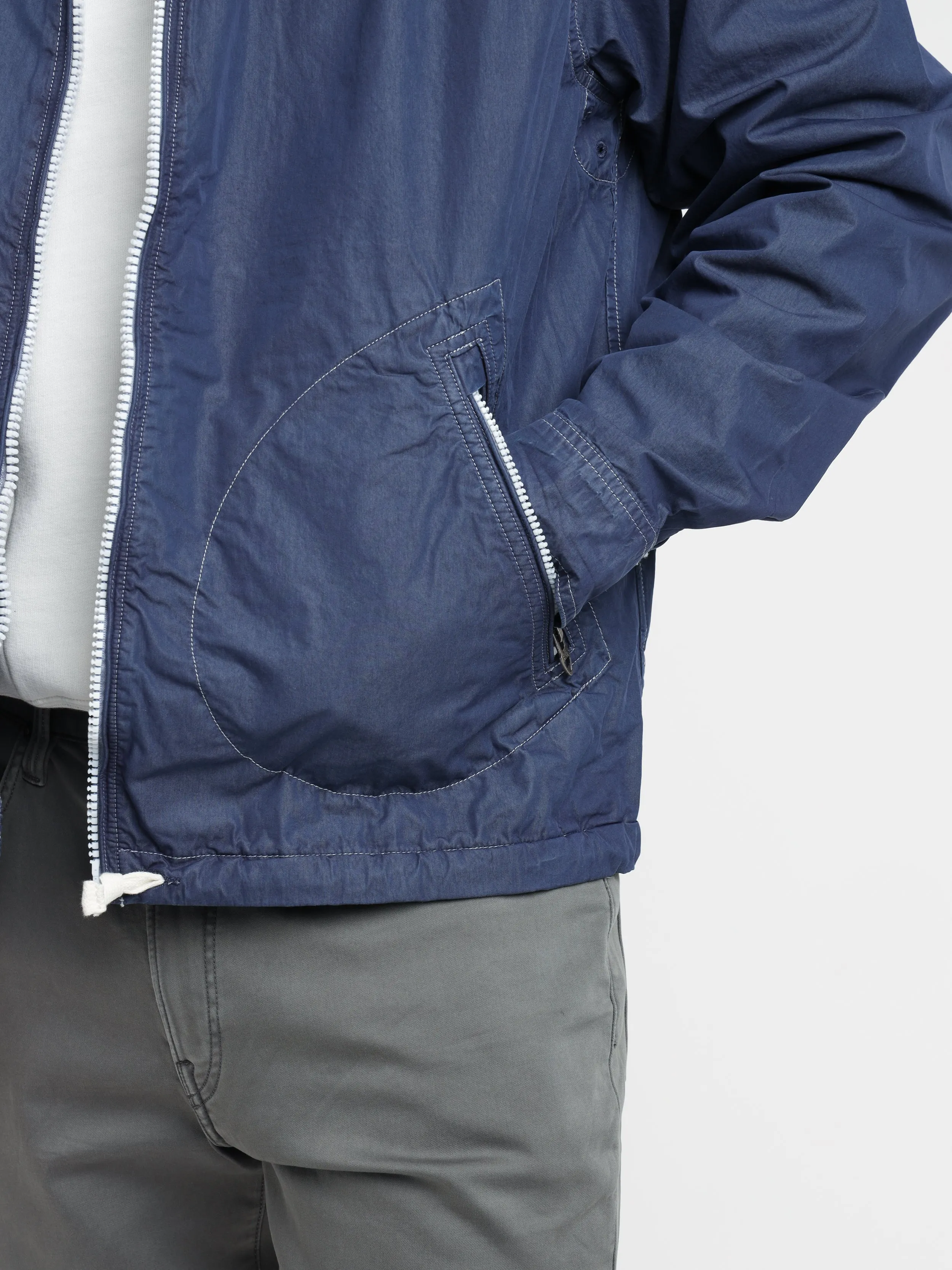 Newport Navy Garment-Dyed Twill Hooded Jacket